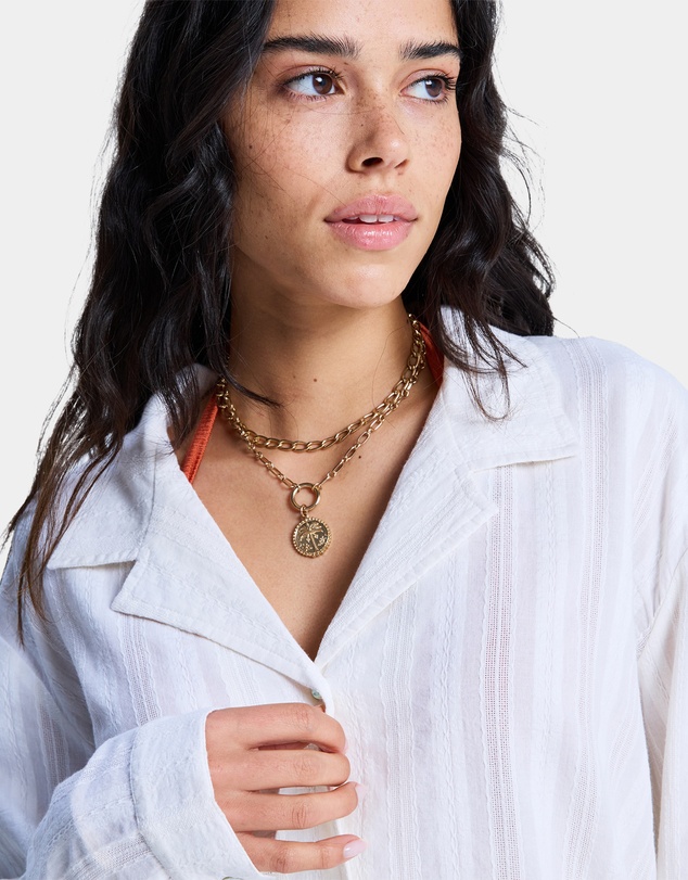 Roxy - Womens Sunset Back Cover Up Shirt