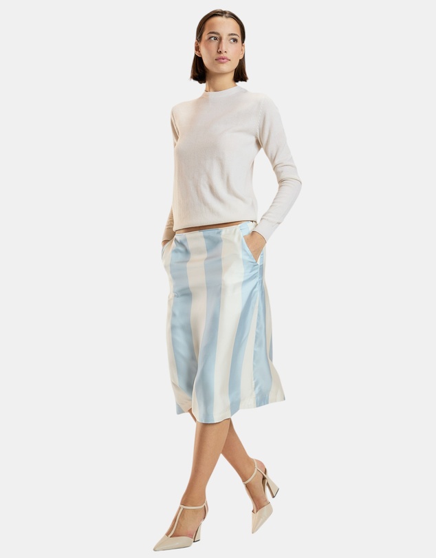 Cynthia Rowley - Stripe Collectible Silk Skirt