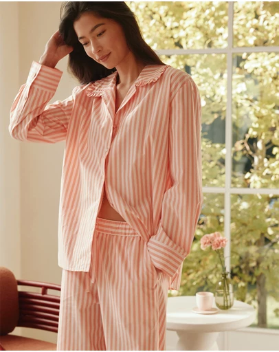Papinelle - Butterscotch Stripe Full Length PJ