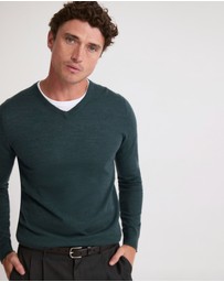 Oxford - Basic V-Neck Pure Wool Pullover