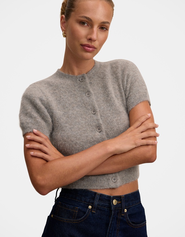 Forever New - Juniper Button Through Knitted T-shirt