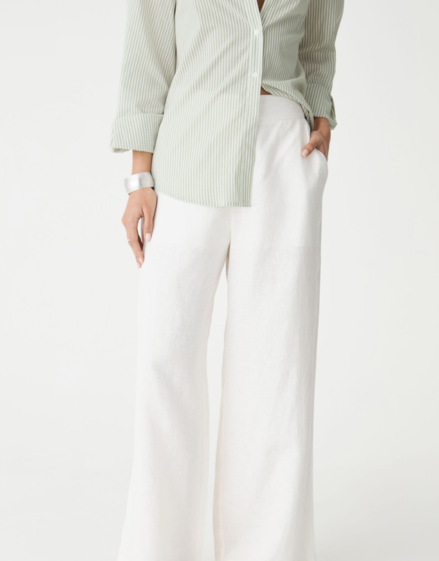 Forcast - Ami 2 Linen Elastic Back Pants