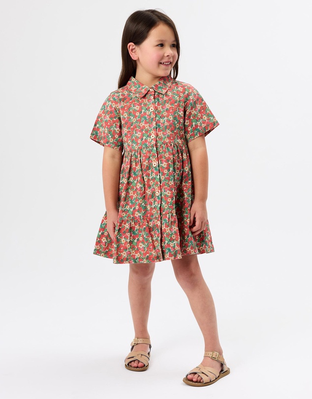 Goldie + Ace - Strawberry Monica Dress - Babies-Kids