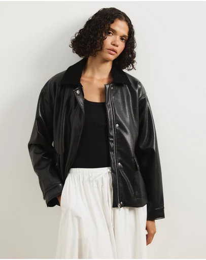Atmos&Here - Mabel Leather Look Jacket