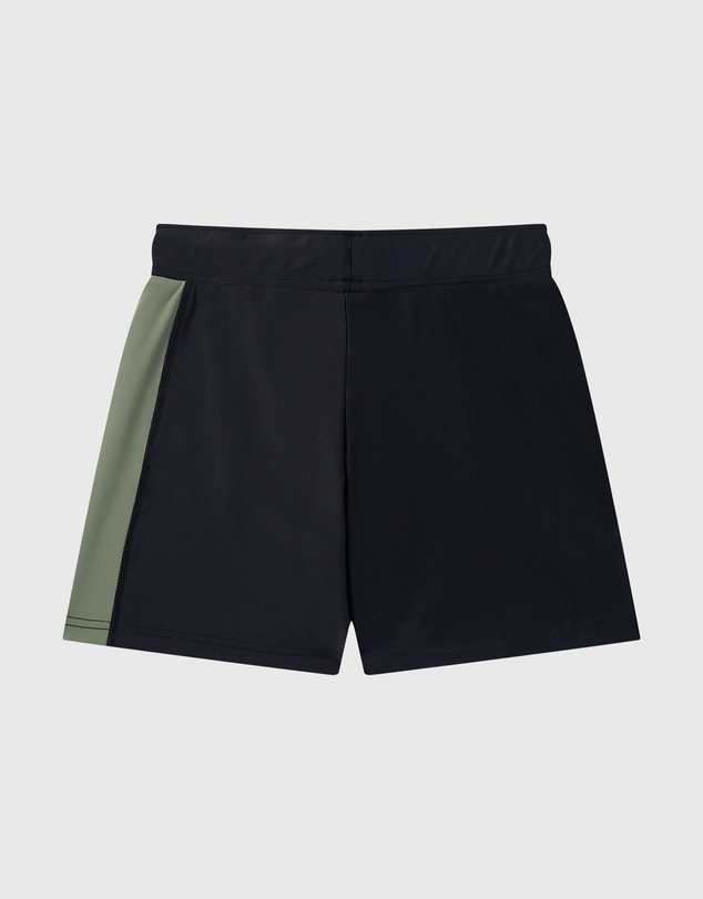 Aqua Blu Kids - Building Blocks Black Lycra Swim Shorts - Kids