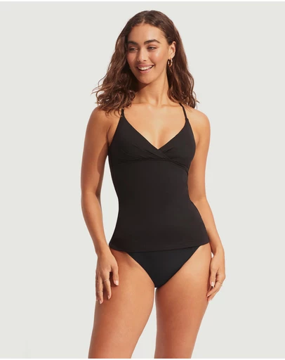 Seafolly - Wrap Front Singlet Swimsuit
