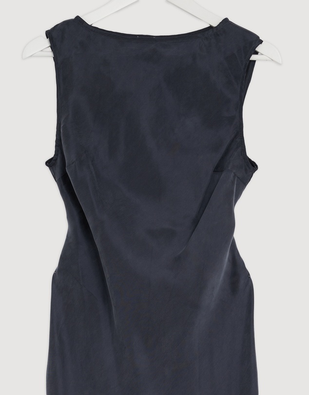 Revibe - Repaired Minima Esenciales Florence Cupro Lace Up Back Midi Dress - AU 8