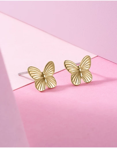Mestige Kids - Bella Butterfly Earrings - 18K Gold Plated
