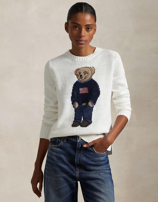 Polo Ralph Lauren - Polo Bear Linen-Cotton Crewneck Sweater - The ICONIC Exclusive