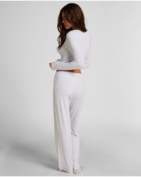 Hunkemoller - Long Sleeve Jersey Modal Lace PJ Set