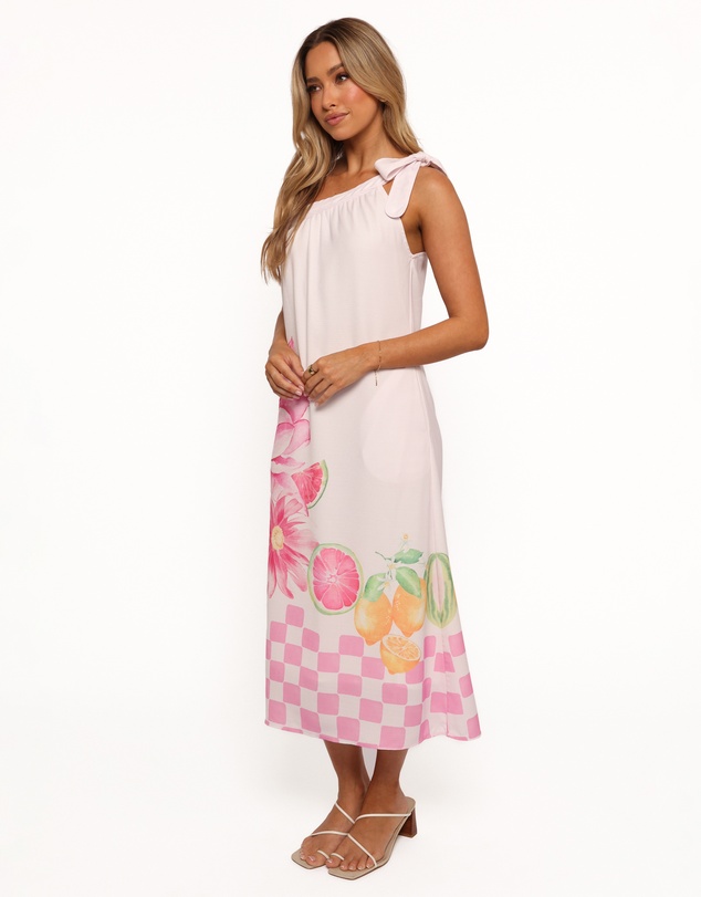 Petal & Pup - Reagan One Shoulder Midi Dress - Pink