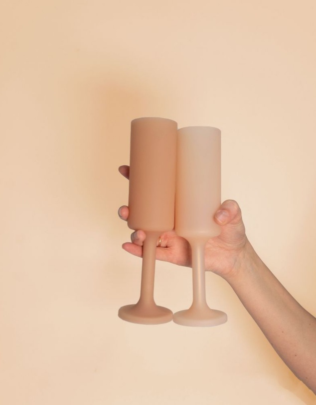 porter green - seff | silicone unbreakable champagne flutes