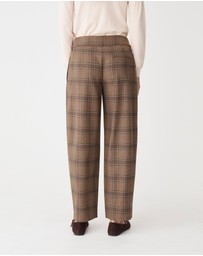 Forcast - Lani Barrel Leg Check Pants