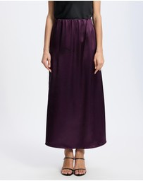 Mossée - Maya Silk Stretch Long Straight Skirt