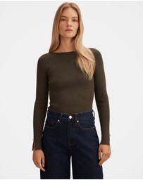Forever New - Alaia Knitted Ribbed Top