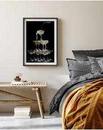 Olive et Oriel - Champagne Fountain Art Print