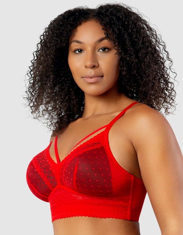 Parfait - Mia Dot Longline Padded Lace Bralette