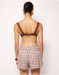 AERE - Ruched Underwire Bikini Top