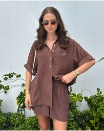 UNE PIECE - Short Sleeve Linen Shirt