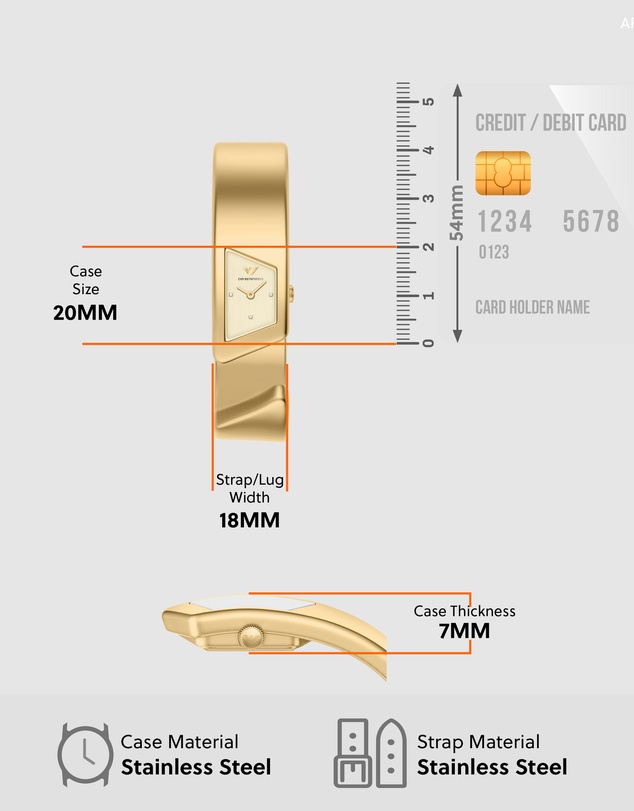 Emporio Armani - Gold Tone Analogue Watch