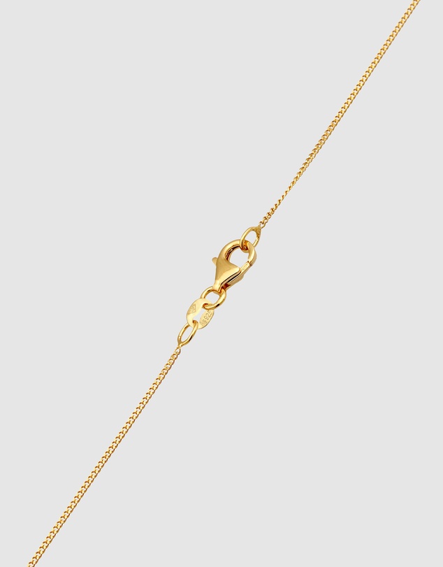 Elli Jewelry - Organic Disc Pendant Necklace in Gold-Plated 925 Silver