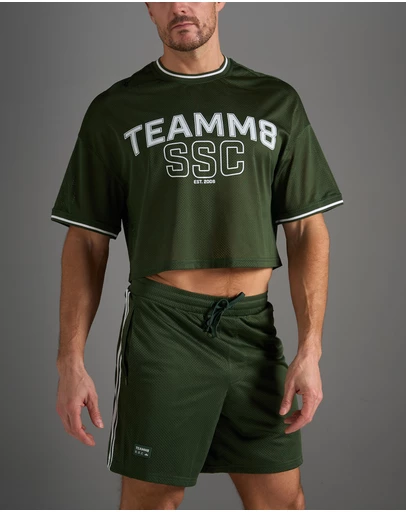 TEAMM8 - S.S.C. Fraternity Drop Sleeve Crop Tee