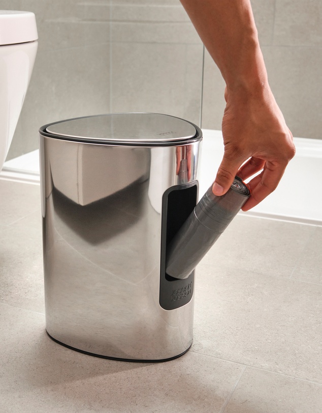 Joseph Joseph - EasyStore™ Luxe Stainless Steel 5L Pedal Bin with Liner Storage