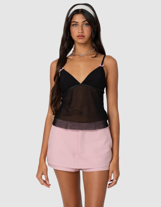 EDIKTED - Harriet Sheer Mesh Top
