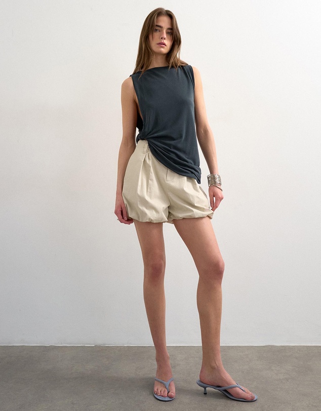 TOPSHOP - Freya Bubble Hem Cargo Shorts