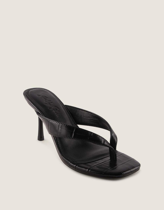 Shelly Shen - Pia High Sandals Black Croc
