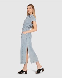 Belle & Bloom - Sundown Denim Midi Shirt Dress