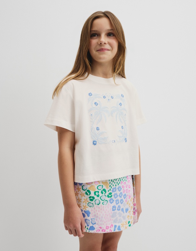 Country Road - Teen Short Sleeve Oversized Print T-shirt