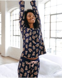 Chelsea Peers - Cockapoo Print Long Pyjama Set