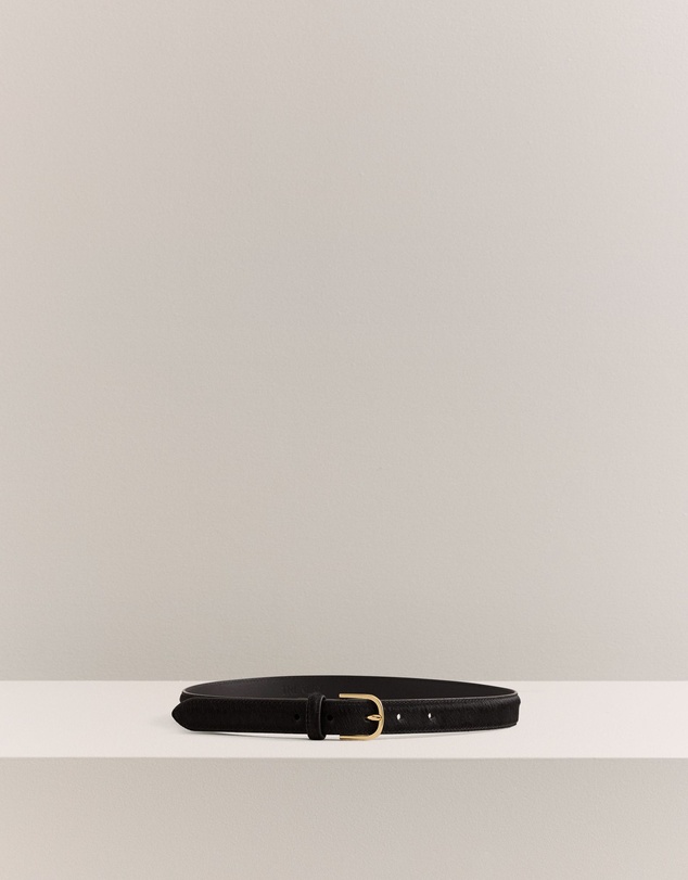 Trenery - Corra Pony Hair Belt in Black