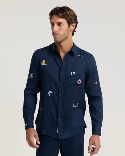 Sportscraft - Halyard Long Sleeve Linen Shirt