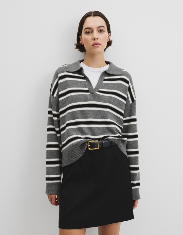 Country Road - Australian Cotton Blend Stripe Knit Polo