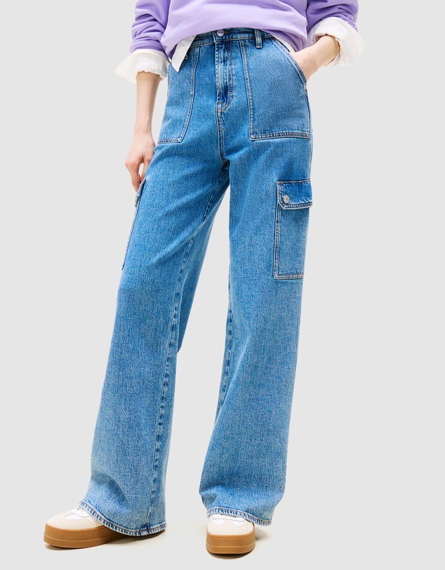 Tommy Jeans - Claire High Rise Wide Cargo Jeans