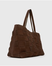 Betts - Kennie Leather Woven Tote Handbag