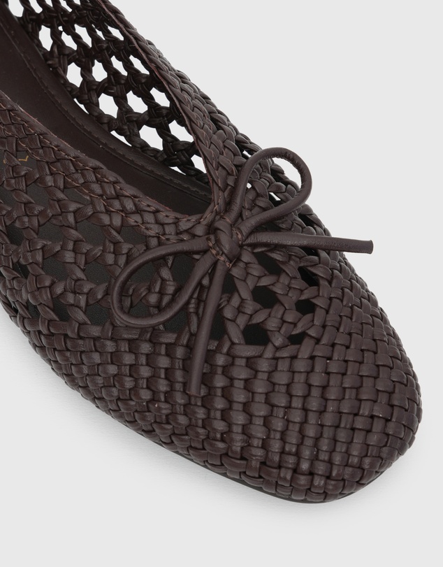 Betts - Georgia Leather Woven Ballet Flats