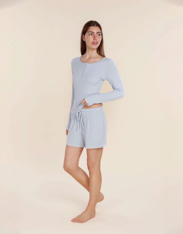 Gingerlilly - Lille Ribbed Long Sleeve Henley Top