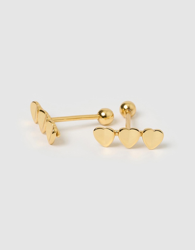 Izoa - Persia Heart Stud Earrings