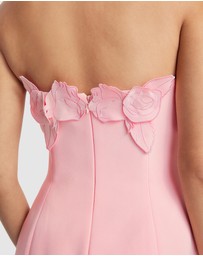 LEO LIN - Roselle Applique Bustier Mini Dress