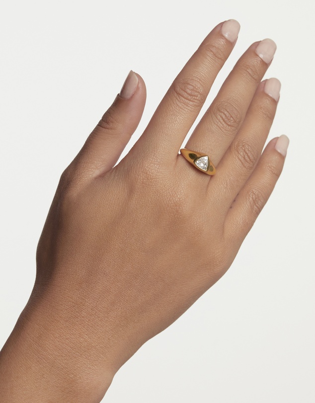 PDPAOLA - Triangle Shimmer Stamp Ring