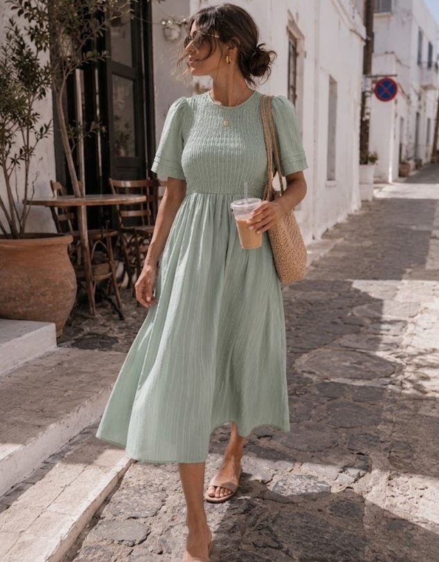 Esther & Co - Iolana Dress - Soft Khaki