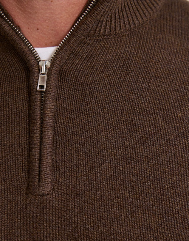 Oxford - Robert Zip Neck Knit Pullover