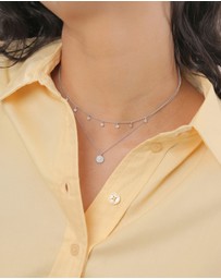 Elli Jewelry - Necklace Layer Disc 925 Sterling Silver