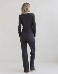 Angel Maternity - Amira 2-piece Maternity Sleepwear/Loungewear Set in Black