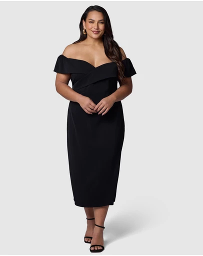 Pink Dusk by Curve Project - Dark Desires Midi Dress