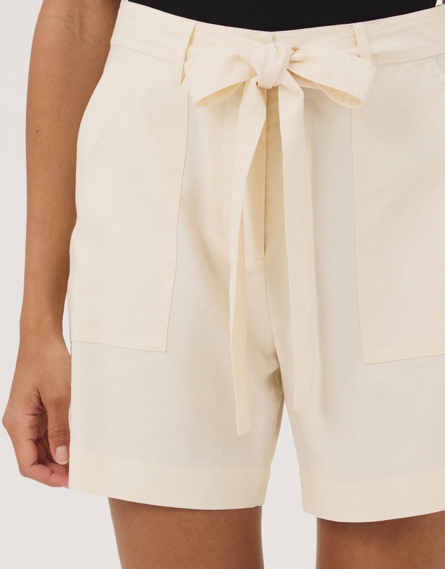 Atmos&Here - Ava Linen Blend Tie Waist Shorts
