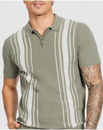 Tarocash - Dane Stripe Knit Polo